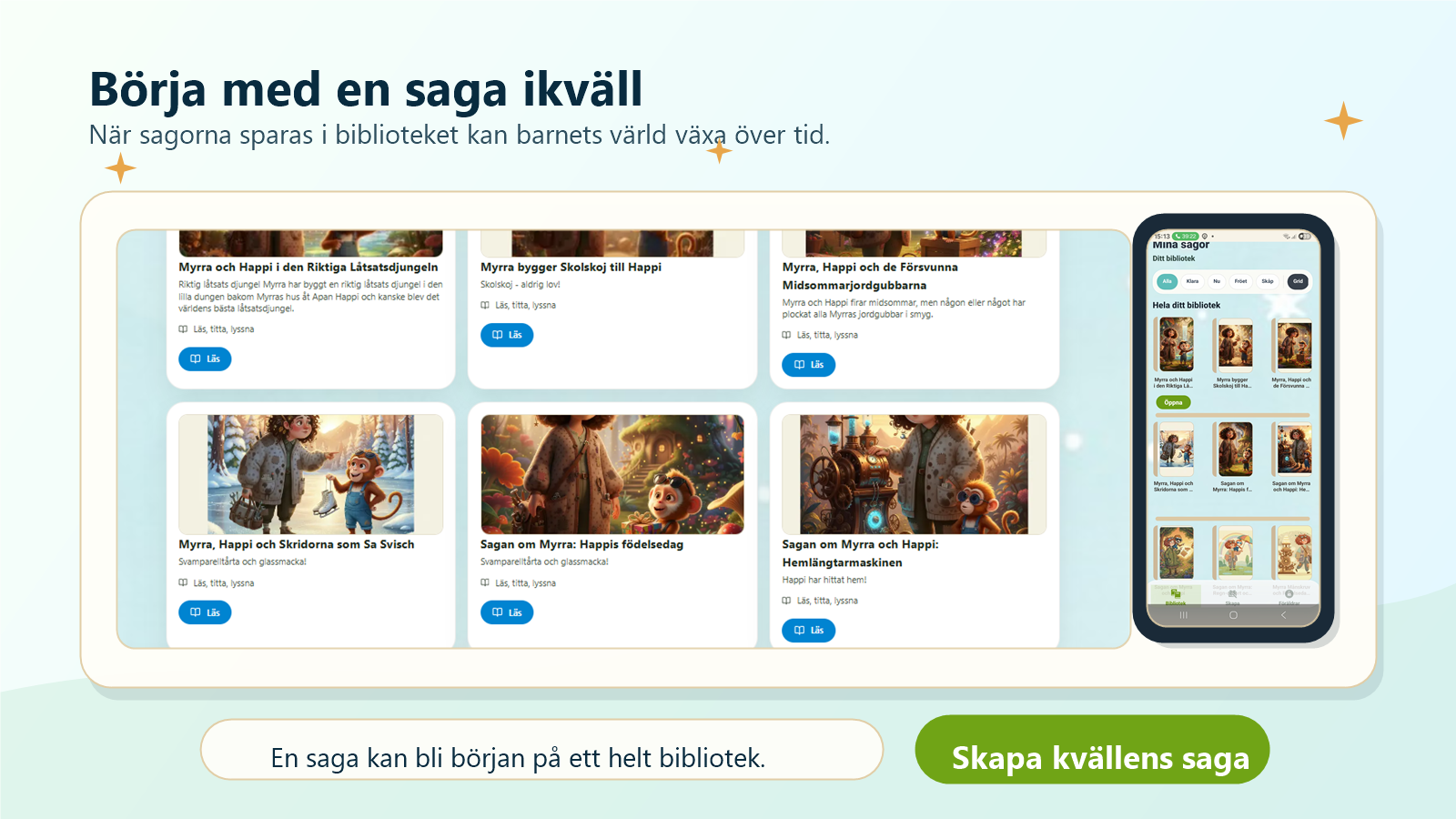 Audioleaf samlar personliga barnböcker som kan läsas, lyssnas på och återvändas till